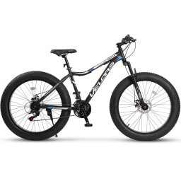 Bicicleta Fat-Bike Velors Wolf V2605D 26", Negru/Alb/Albastru