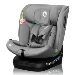Scaun auto, Lionelo, Brave i-Size, 4 in 1, Rotire 360 grade, Protectie laterala, Cu spatar inclinabil in 5 pozitii, Cu tetiera reglabila in 12 pozitii, 0-36 Kg, 40-150 cm, Cu Isofix, Conform cu ECE R129, Gri