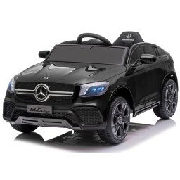 Masinuta electrica cu telecomanda, Mercedes-Benz GLC Coupe, roti EVA, scaun piele ecologica, Negru