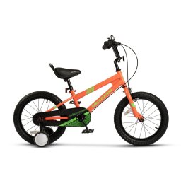 Bicicleta Copii 4-6 ani Velors V1603B 16", Portocaliu/Verde