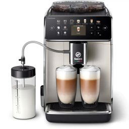 Espressor Automat Saeco GranAroma SM6582/30 Sistem De Lapte Latte Duo 16 Bauturi Ecran TFT Color Crem Metalic