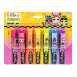 Set balsamuri de buze L.O.L. x Crayola - 7 bucăți.
