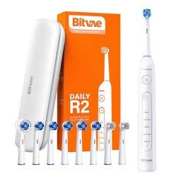 Periuta de dinti sonica 40000 VPM USB 8 capete Alb