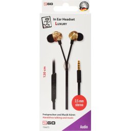 Casti In-Ear Stereo-Headset, Negru-Auriu