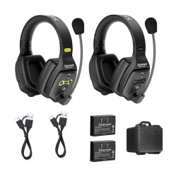 Microfon Solutie intercom stereo comp WiTalk WT2D2xbat 2 pers Full-Duplex 1.9GHz dual-ear