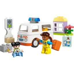 Jucarie LEGO DUPLO, Ambulanta si sofer