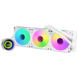 Cooler Procesor LIAN LI GALAHAD II 360 TRINITY ARGB ALB, marime radiator 360mm, 3 ventilatoare ARGB, viteza ventilatoare 3200 RPM, socket Intel / AMD