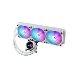 Cooler procesor Asus ROG S LC III 360 ARGB ALB, compatibil AMD/ Intel, viteza 800-2200 RPM, 3 ventilatoare 120 mm