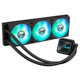 Cooler Procesor ASUS PRIME LC 360 ARGB NEGRU, marime radiator 360mm, 3 ventilatoare ARGB, Viteza ventilatoare 2200 RPM