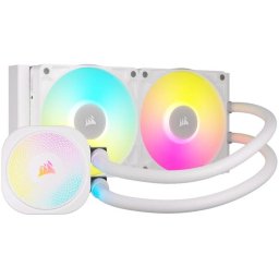Cooler Procesor CORSAIR iCUE LINK TITAN 240 RX RGB AIO Liquid ALB, marime radiator 277mm, 2 ventilatoare ARGB, Viteza ventilatoare 300-2100 RPM
