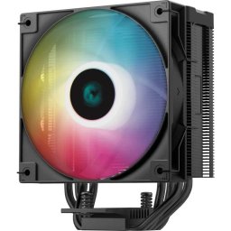 Cooler Procesor DEEPCOOL AG400 DIGITAL ARGB NEGRU, marime heatsink 120x92x150mm, un ventilator ARGB, viteza ventilator 500-2100 RPM