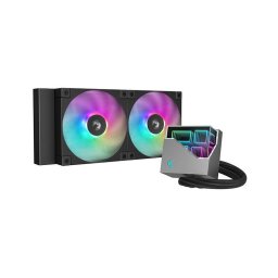 Cooler Procesor DEEPCOOL LT240 ARGB NEGRU, marime radiator 282mm, 2 ventilatoare, Viteza ventilatoare 600-2400 RPM