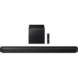 Sistem Soundbar Samsung HW‑Q800F/EN, Q800F, 5 canale frontale, subwoofer wireless si 2 difuzoare up‑firing pentru Dolby Atmos si DTS:X True, Negru
