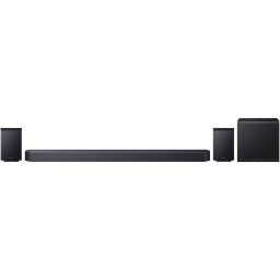 Soundbar Samsung HW-Q930F, 9.1.4, Bluetooth, Wi-Fi, Subwoofer & Kit wireless, Wireless Dolby Atmos, HDMI eARC, Negru Titan