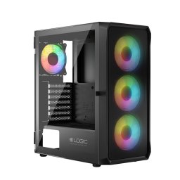 Carcasa ARGB, Middle Tower, ATX, Micro ATX (uATX), Mini ITX, Negru