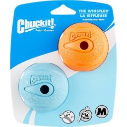 Chuckit! Whistler Balls - Bile cu fluier pentru câini (S; 5 cm; 2 mingi / set)