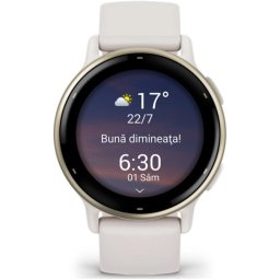 Ceas Smartwatch Garmin Vivoactive 5, 42 mm, Bluetooth, GPS, Cream Gold/Ivory