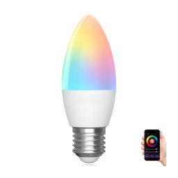 Bec LED RGBW dimabil Aigostar C37 E27/6,5W/230V 2700-6500K Wi-Fi