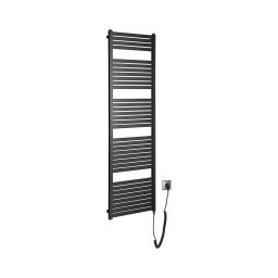 Aqualine - Radiator electric pentru baie TONDI-E 600W 169x45 cm, negru mat