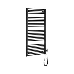 Aqualine - Radiator electric pentru baie DIRECT-E, 600 W, 132 x 60 cm, negru mat