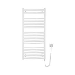 Aqualine - Radiator electric de baie ORBIT-E, 600 W, 132 x 60 cm, alb, rotund