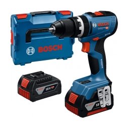 Bosch - GSB 18V-65 - Masina de gaurit si insurubat cu percutie cu 2 acumulatori, Li-Ion, 18 V, 5 Ah, 65 Nm, motor fara perii, led iluminare, valiza speciala