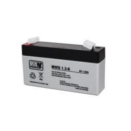 MPL MW POWER MWS 1.3-6 UPS battery Lead-acid accumulator VRLA AGM Maintenance-free 6 V 1,3 Ah Black, Grey
