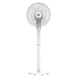 Ventilator cu picior Heinner HSF-L360WH, inaltime ajustabila, functie oscilare 360°, timer: 8h, control digital, indicatori LED, telecomanda, 3 trepte de ventilare, 3 moduri: natural, noapte, normal; putere 65W, inaltime 136 cm, alb