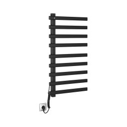 Sapho - Uscător electric pentru prosoape ELCOR, 128 W, 92 x 48 cm, negru mat