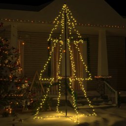 Brad Craciun conic, 300 LED-uri, 120x220 cm, interior&exterior GartenMobel Dekor