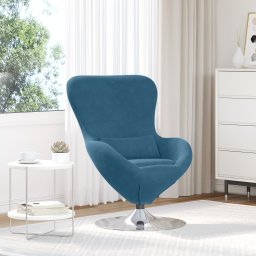 Fotoliul Egg din catifea albastra GartenMobel Dekor