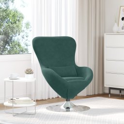 Fotoliu Tip Ou Catifea Verde Intunecat GartenMobel Dekor