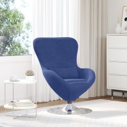 Fotoliul Ovoid Albastru Politie Velvet GartenMobel Dekor