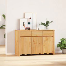 Bufet "DRAMMEN" 114x43x75,5 cm Lemn Masiv de Pin GartenMobel Dekor