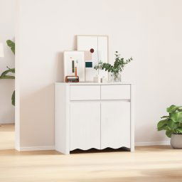 Bufet "DRAMMEN" Alb 79x43x75,5 cm Lemn Solid Pin GartenMobel Dekor