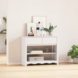 Masa de Consola "DRAMMEN" Alb 89,5x37x73 cm Lemn Solid Pin GartenMobel Dekor