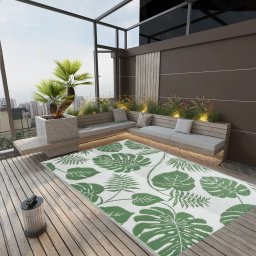Covor de exterior, ARAKIL verde, 190x290 cm, PP GartenMobel Dekor
