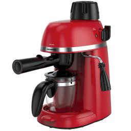 Espressor manual Heinner Kopy HEM-350RD, 3.5 bari, 0.24 L, Filtru din inox, Cana sticla, Rosu
