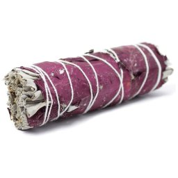 Buchet Salvie Alba si Trandafir 10cm Palo Santo