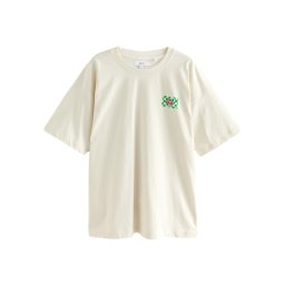 Next Tricou verde / verde petrol / roșu / alb lână