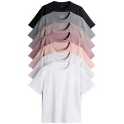The Set Tricou maro deschis / gri amestecat / lila / roz deschis / negru / alb