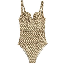 Next Costum de baie modelator crem / verde / negru