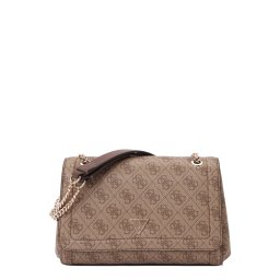 GUESS Geantă de umăr 'Noelle II' brocart / maro deschis