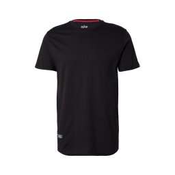 ALPHA INDUSTRIES Tricou negru / alb