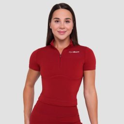 GymBeam Tricou pentru femei Cropped Ignite Dark Red S