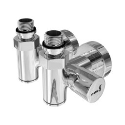 Set 2 valve combinate pentru calorifer, crom lucios
