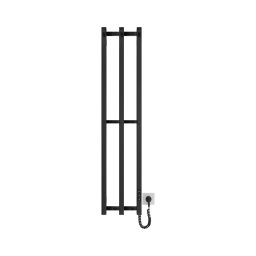 Radiator pentru baie HF SLIM 110W/230V 117x25 cm negru dreptunghiular