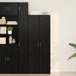 Bufet Stejar Negru 70x42.5x185 cm Lemn ingineresc GartenMobel Dekor