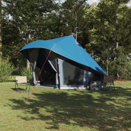 Cort Familial Tipi Albastru 10-Persoane Impermeabil GartenMobel Dekor