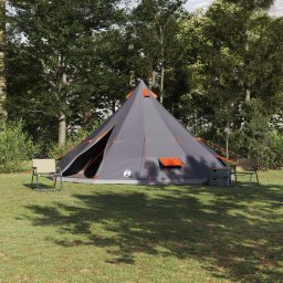 Cort de familie tipi gri si portocaliu 12 persoane impermeabil GartenMobel Dekor